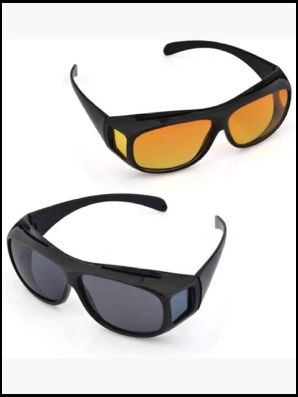 Polarized Wrap Around Sunglasses with UV Protection Plastic Frame